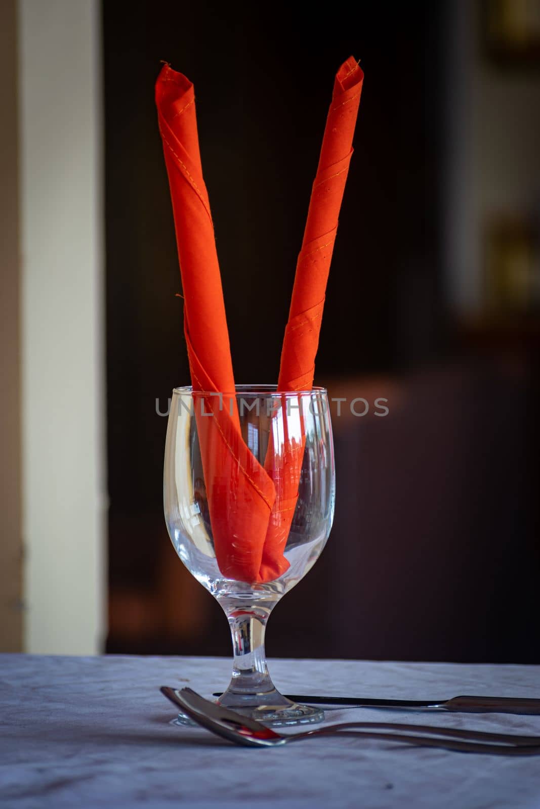 Unique Water Glass on the table at a restaurant, Restaurant drink water glass by abdulkayum97