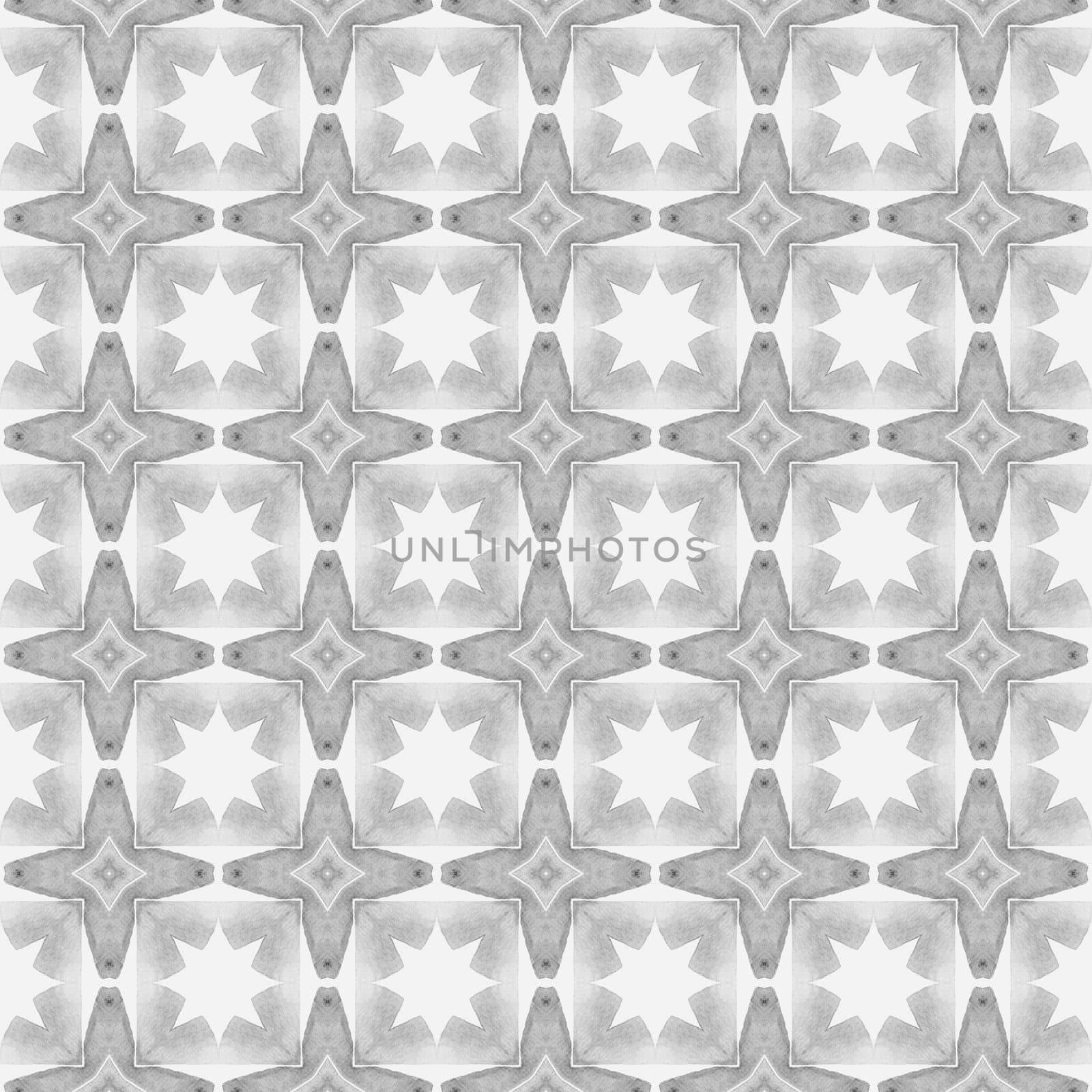 Arabesque hand drawn design. Black and white resplendent boho chic summer design. Oriental arabesque hand drawn border. Textile ready trending print, swimwear fabric, wallpaper, wrapping.