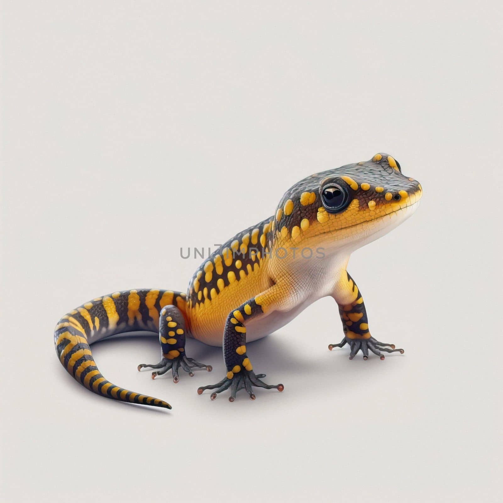 3d Europaean salamander (Salamandra salamandra) on white background. Download image
