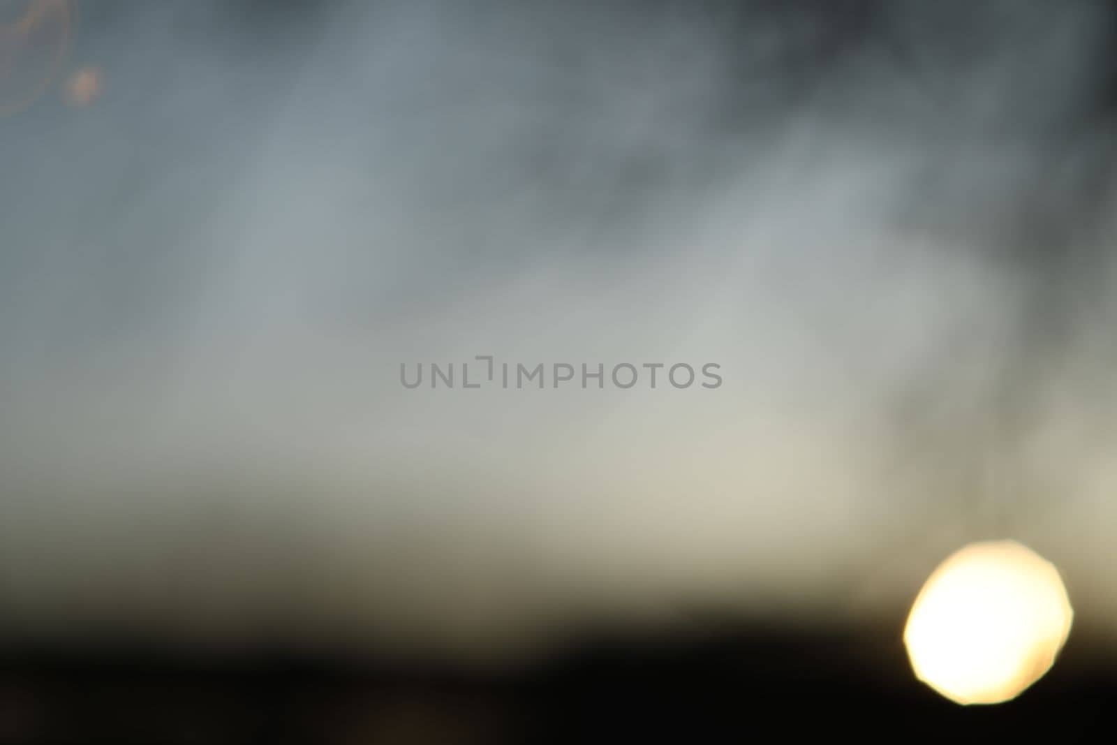 Abstract blur sunset texture background. Real amazing panoramic sunrise or sunset sky with colorful clouds. Gradient color.