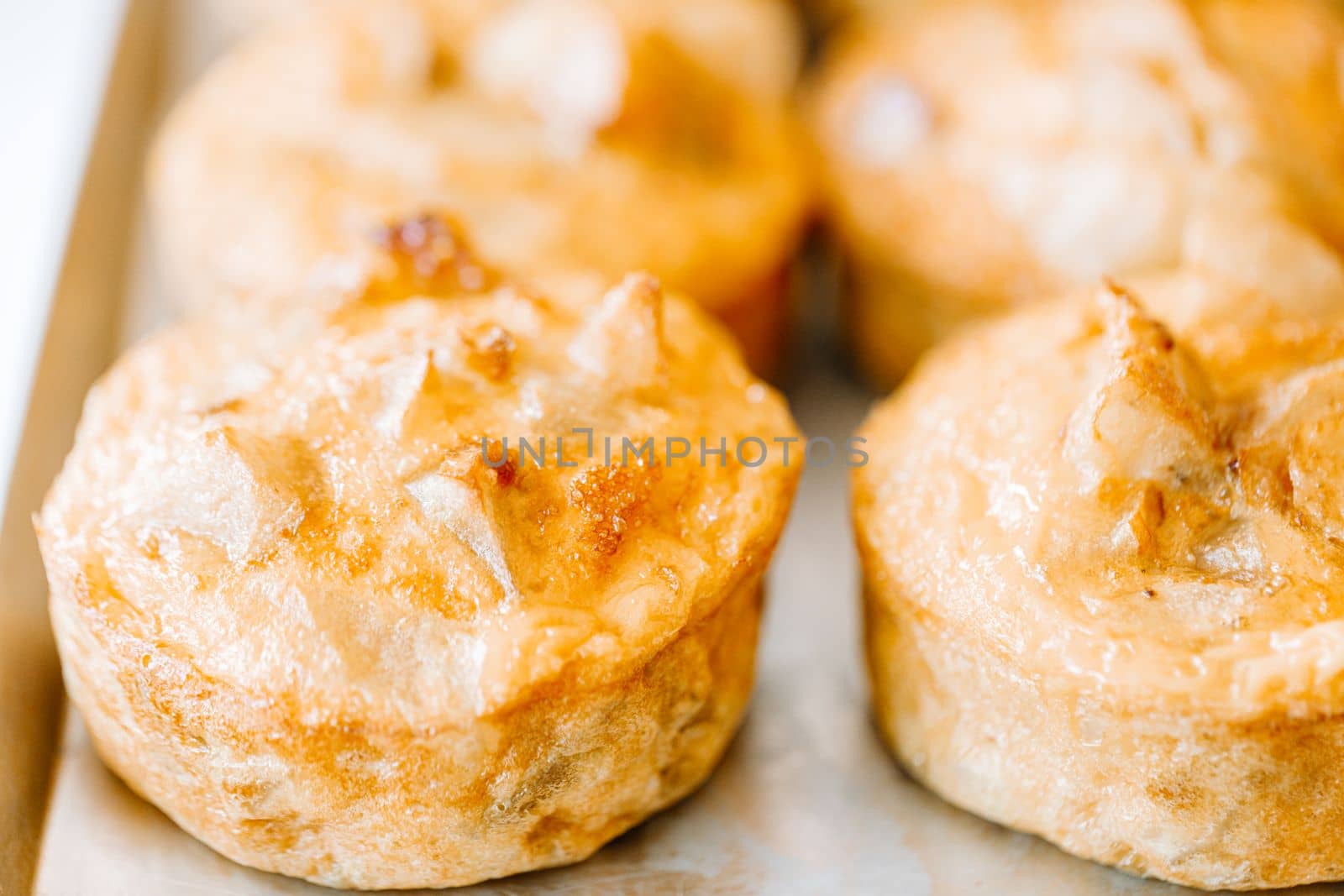 Delicious breakfast or dessert with mini apple pies by Ciorba