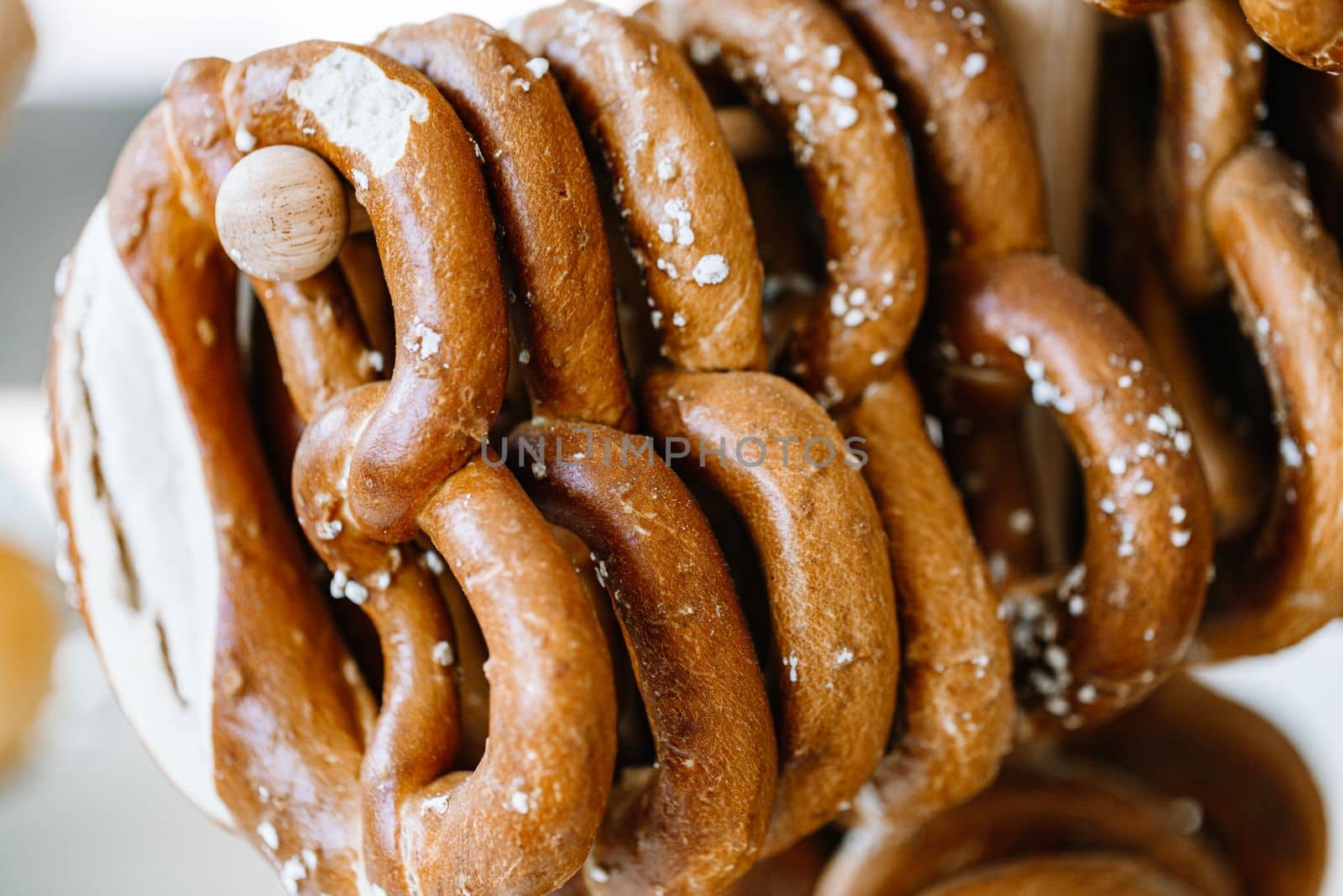 Traditional German savory lye pretzel with salt by Ciorba