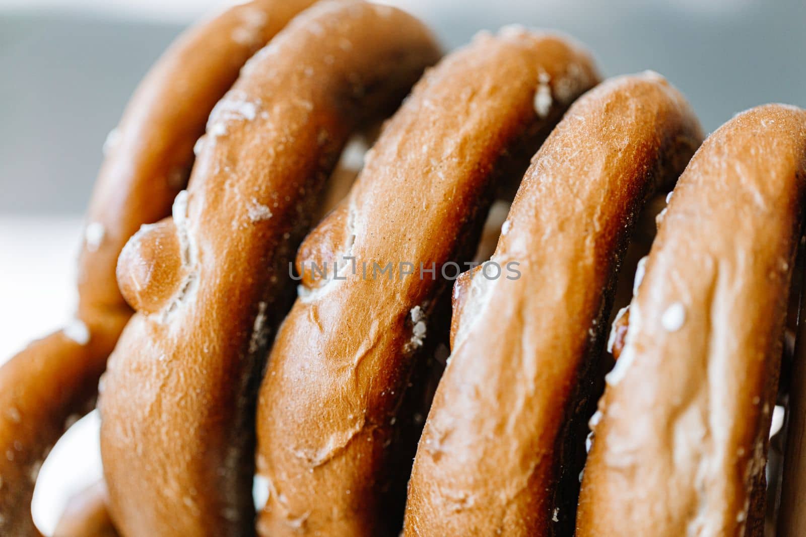 Traditional German savory lye pretzel with salt by Ciorba