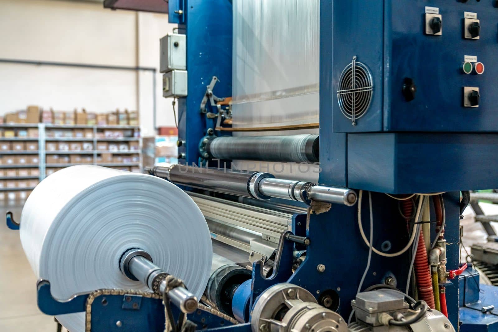 automated production of plastic bags.