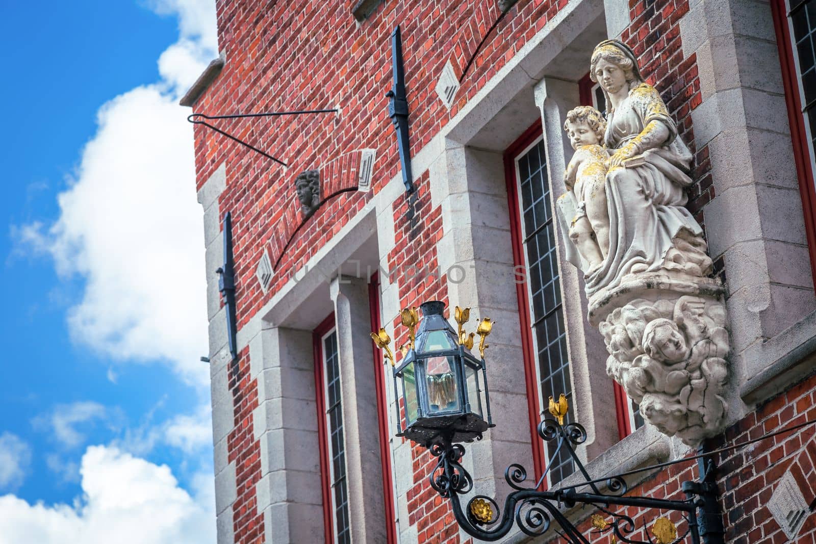 Flemish and ornate architecture of Bruges, Flanders, Belgium by positivetravelart