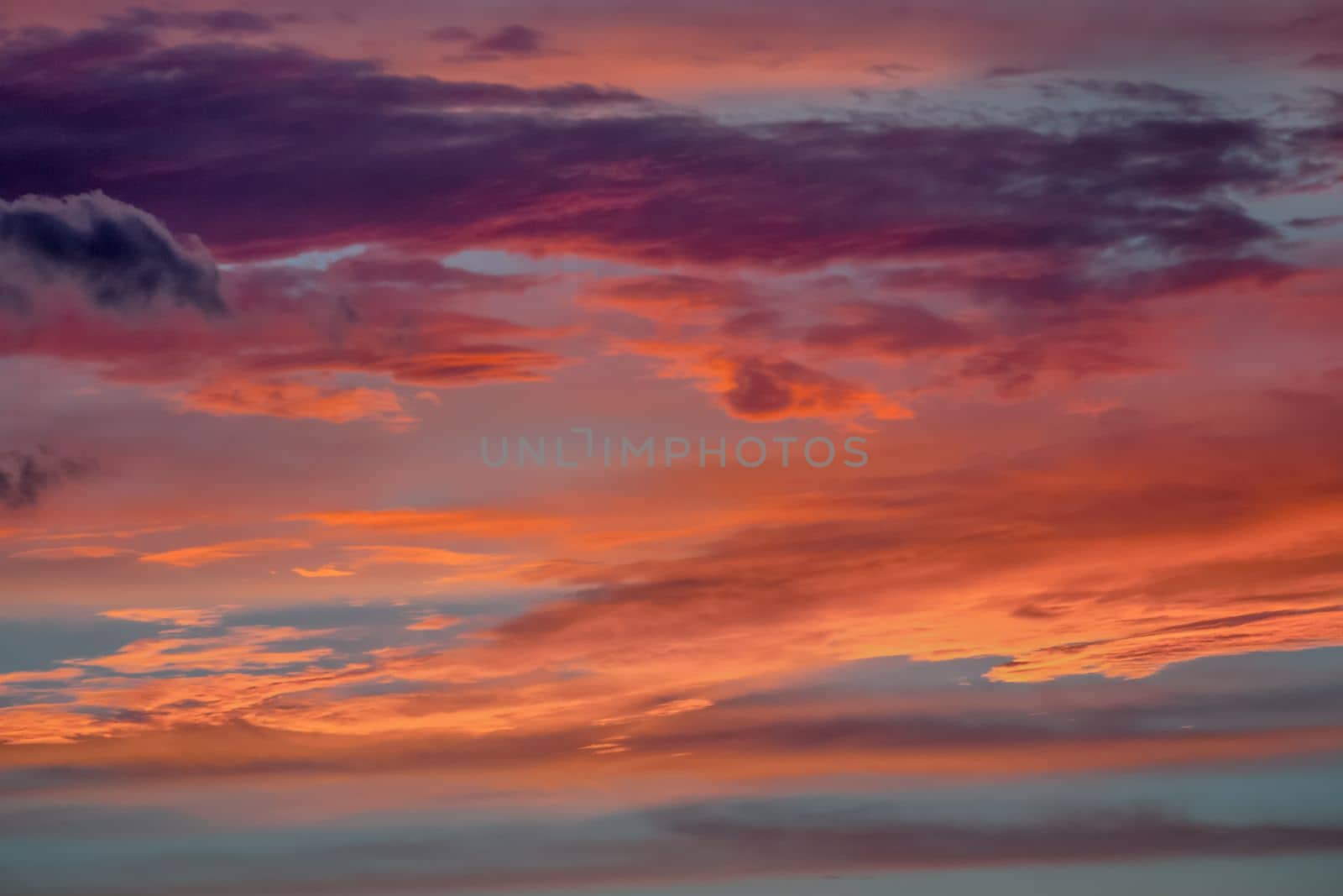 Dramatic sky panorama sky with clouds on sunrise and sunset time, Florida, United States