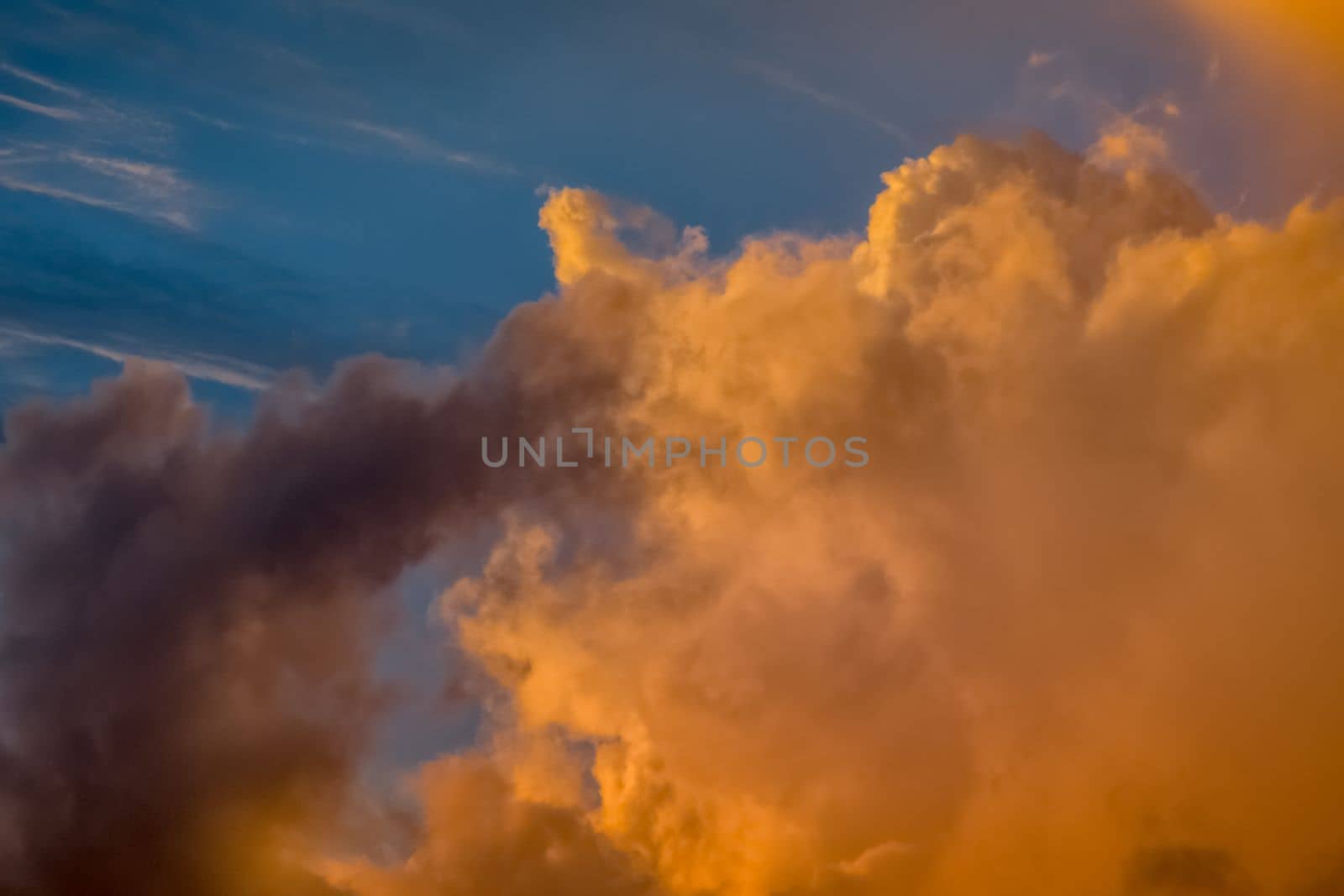 Dramatic sky panorama sky with clouds on sunrise and sunset time, Florida, United States