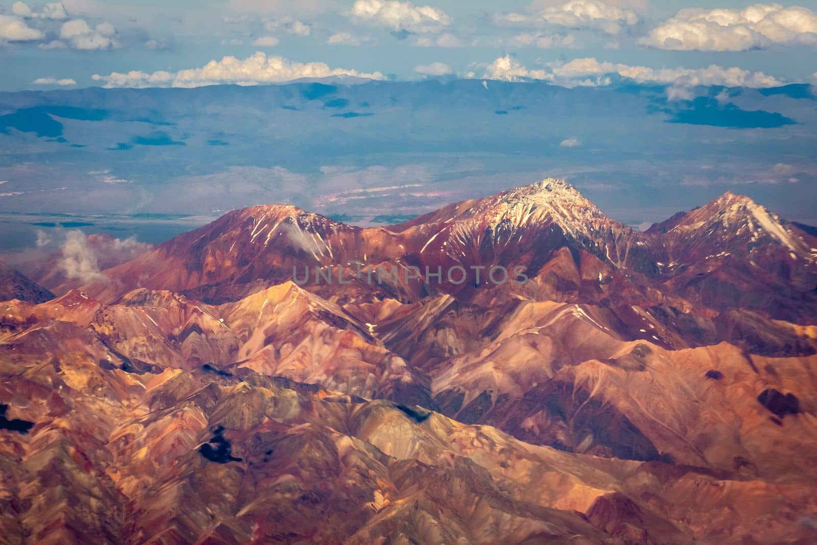 Atacama Desert dramatic volcanic landscape at Sunset, Northern Chile, South America