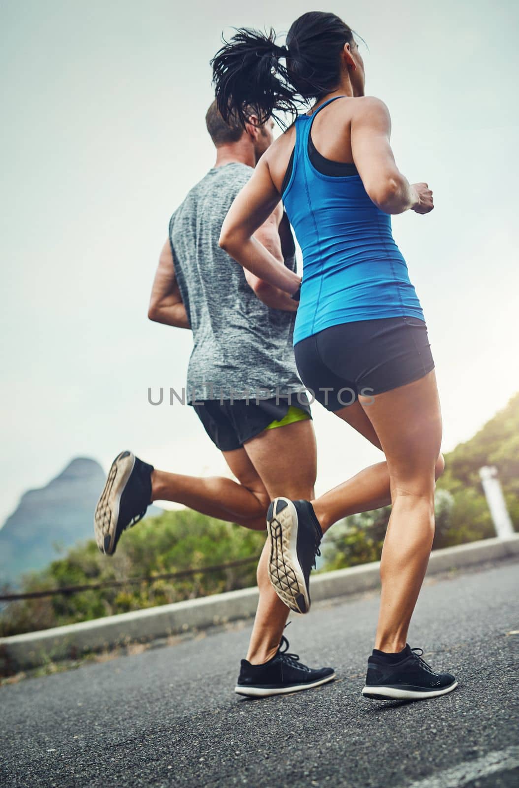 Run together as a couple and become closer. an unrecognizable couple training for a marathon outdoors