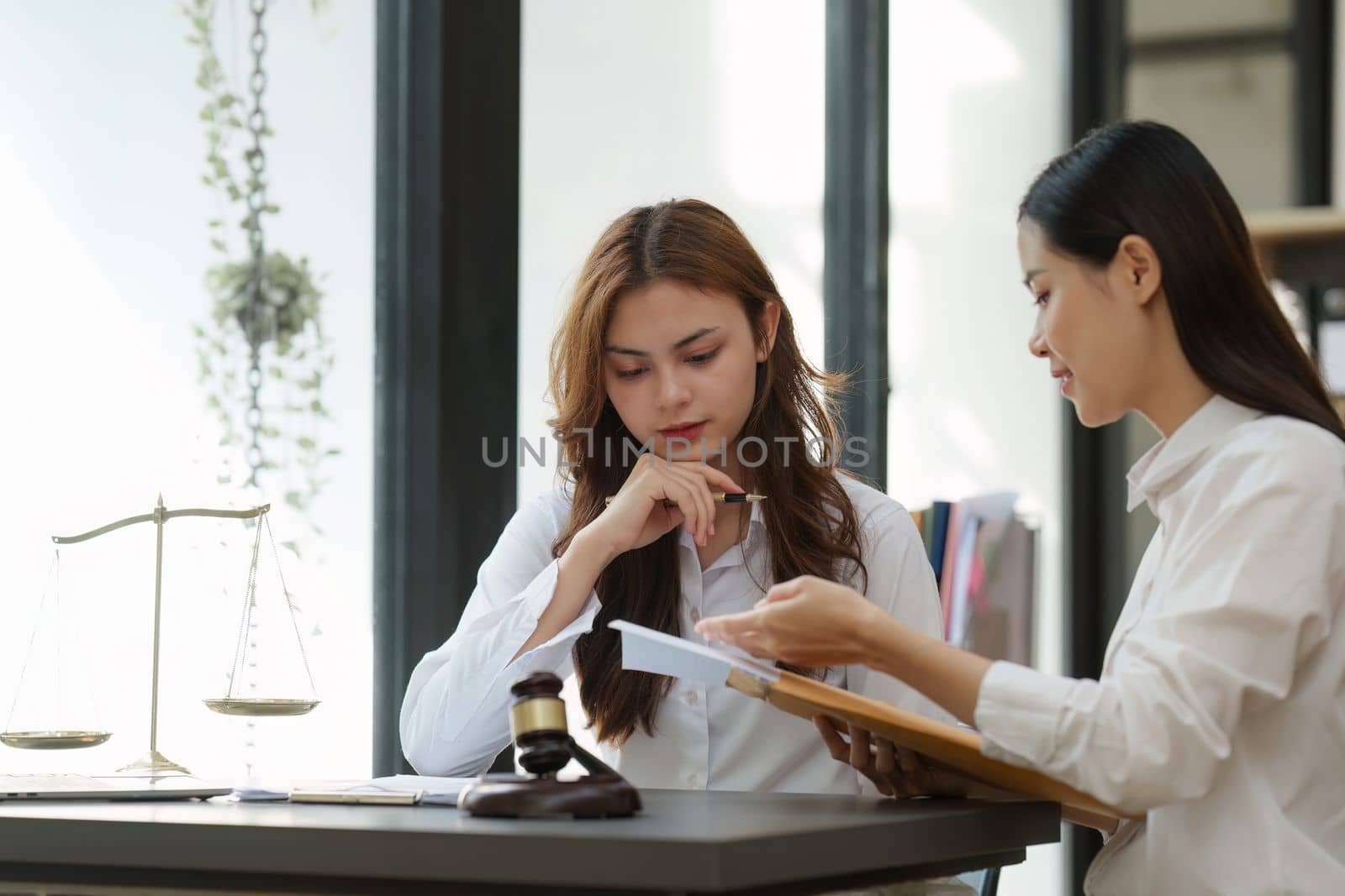 Business lawyer team working together in the private meeting. Law, legal services, advice, Justice concept