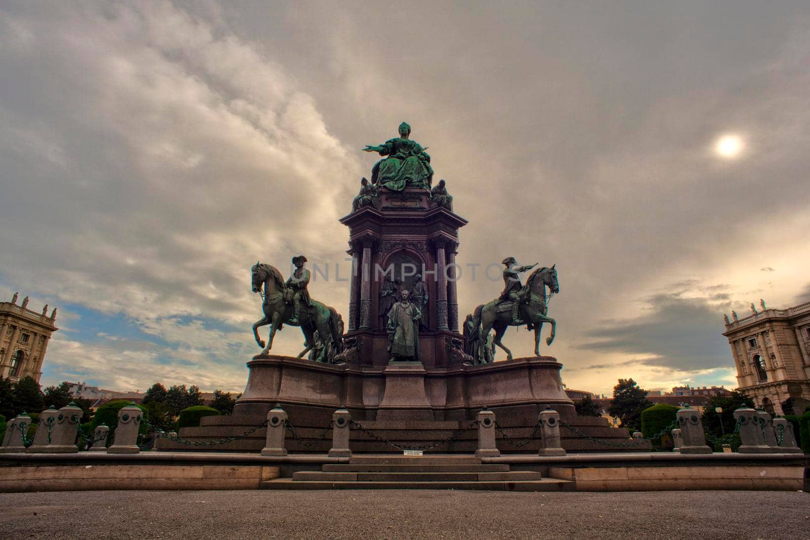 Bronze monument to the Empress Maria Theresa in Maria-Theresien-Platz, Vienna