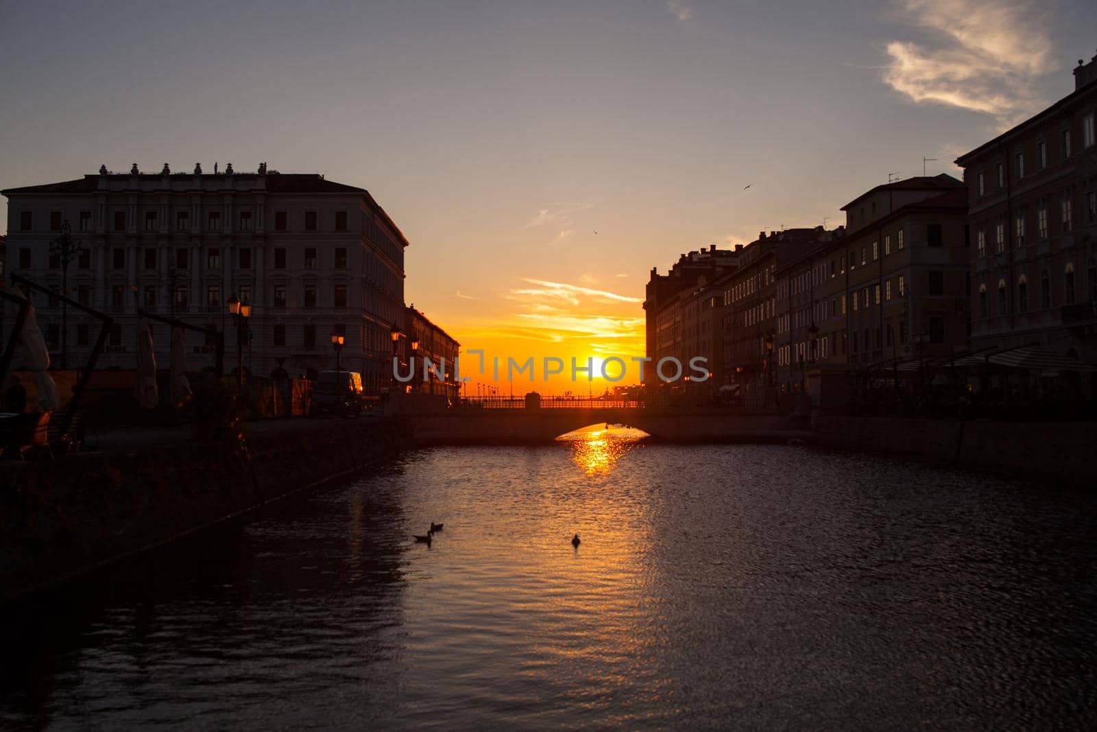 View of Ponte rosso on the canal grande, Trieste