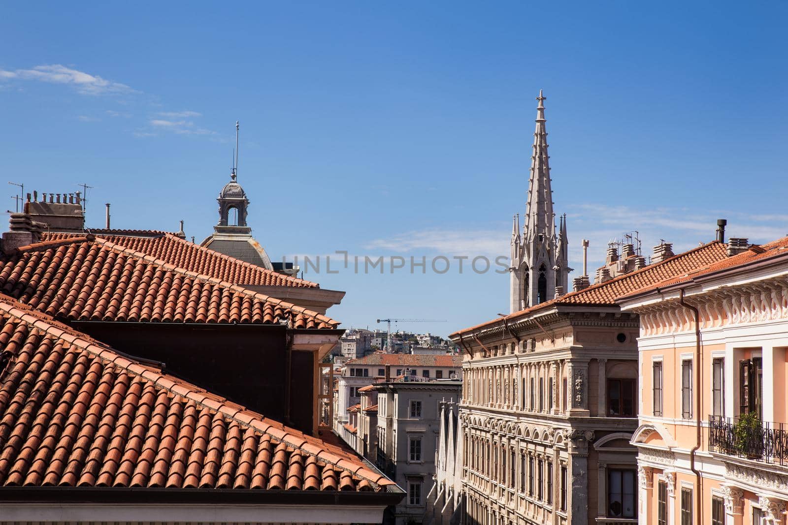 View of Trieste roof and Evangelical Lutheran Church