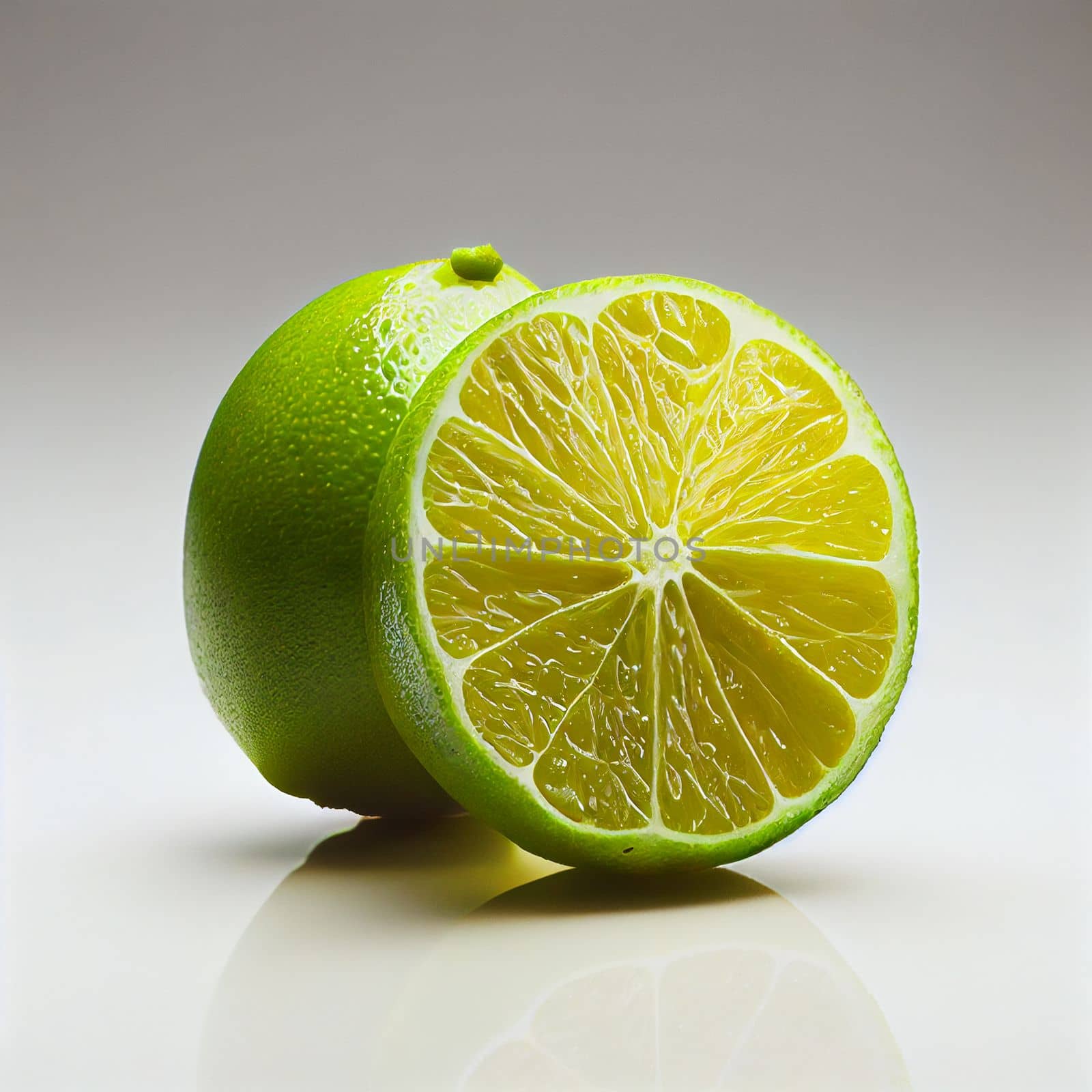 Lime fruit isolated on white background. by FokasuArt