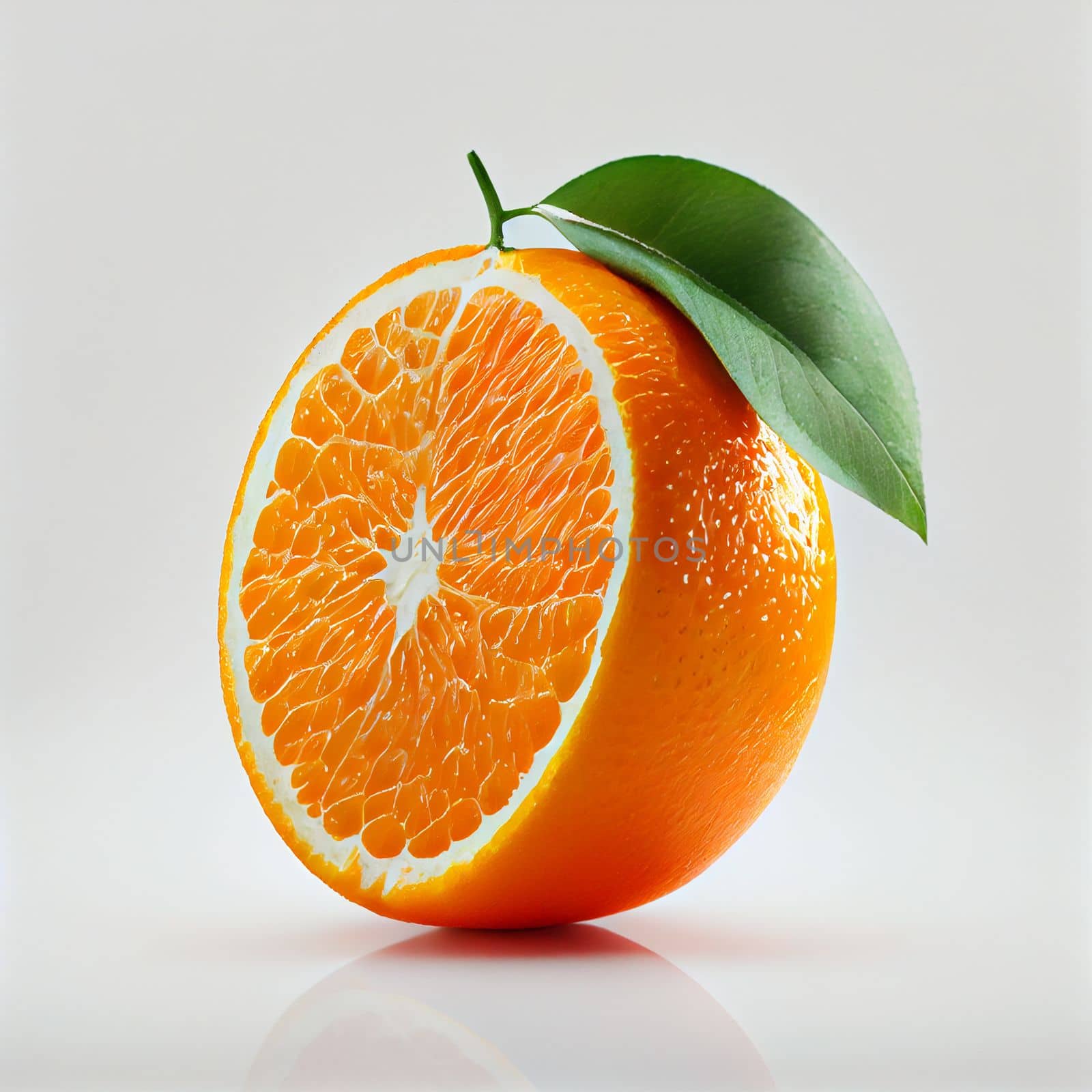 Orange fruit isolated on white background.