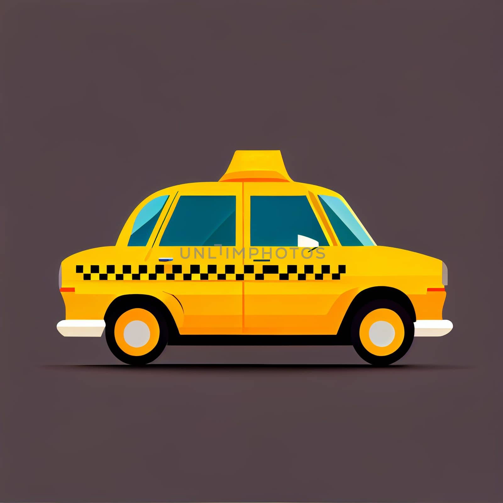 Modern flat design of Transport public transportable taxi for transportation in city. illustration flat style.