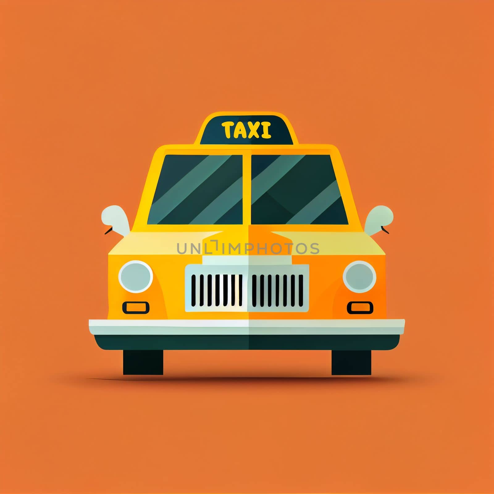 Modern flat design of Transport public transportable taxi for transportation in city. by FokasuArt
