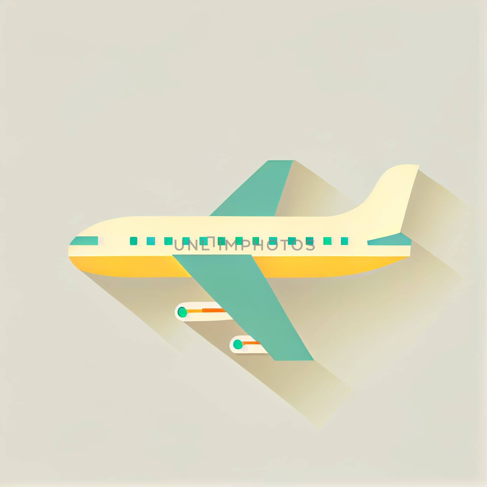 Modern flat design of Transport public transportable plane for transportation in city. illustration flat style.