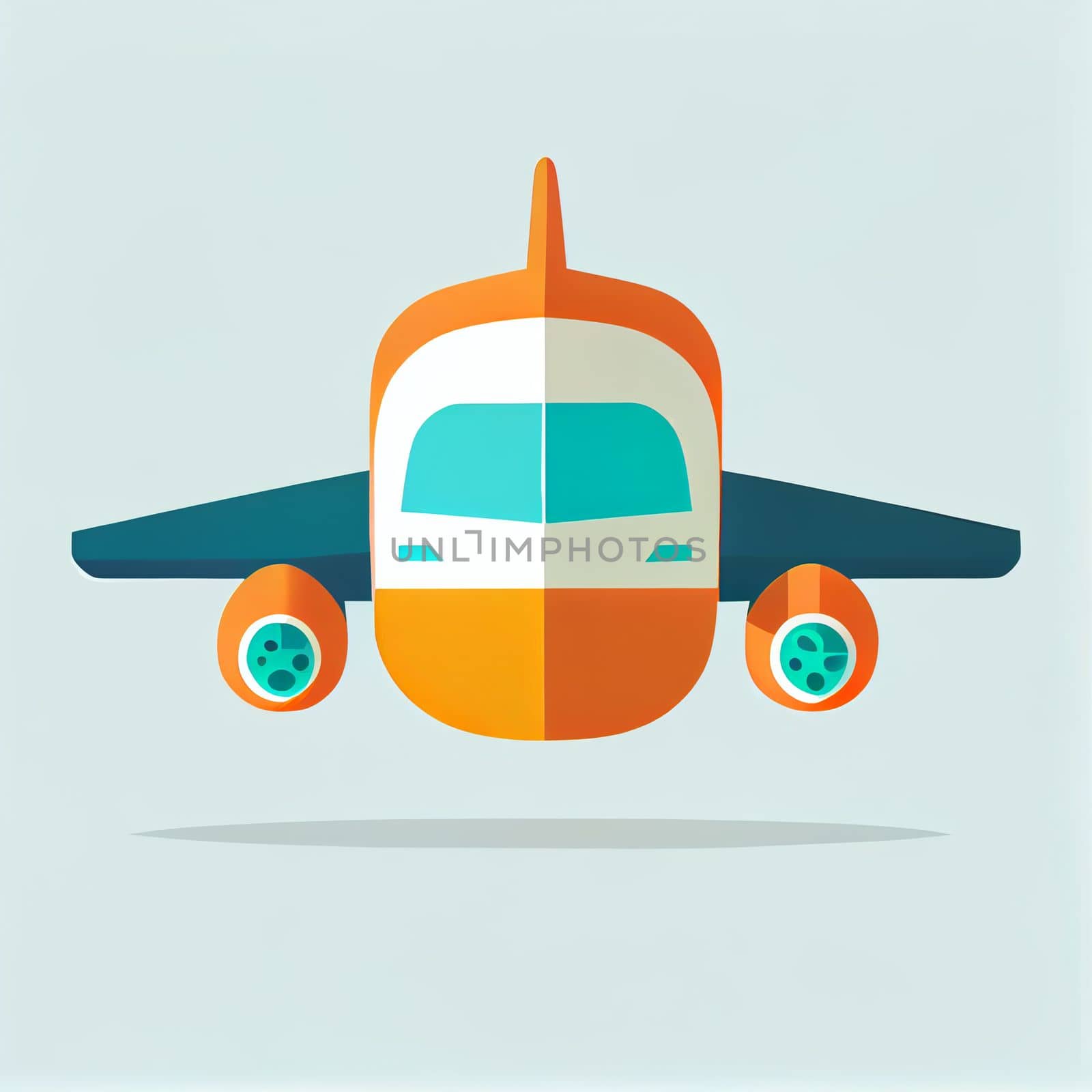 Modern flat design of Transport public transportable plane for transportation in city. by FokasuArt