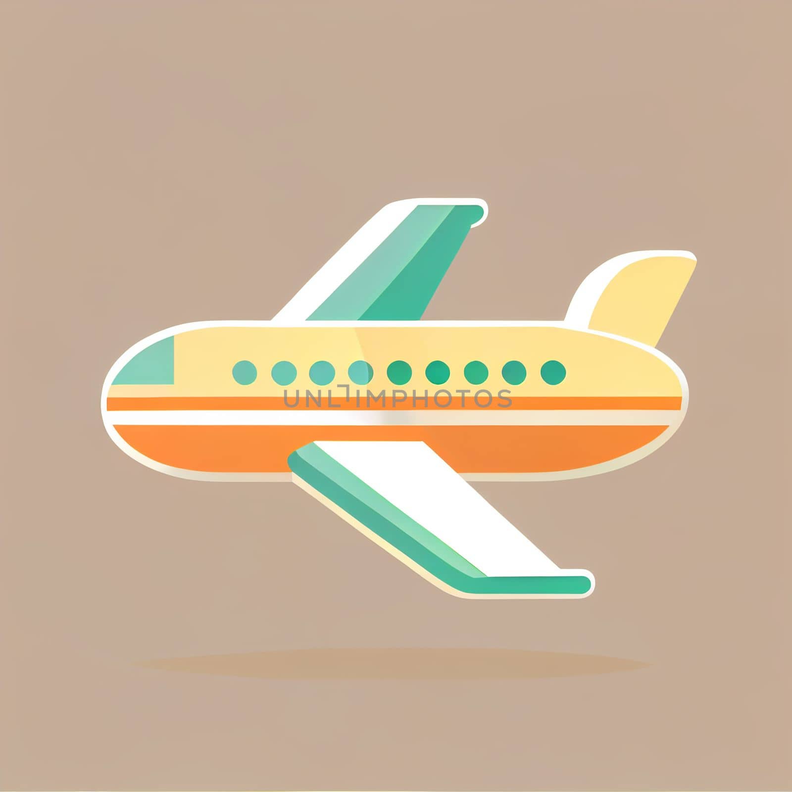 Modern flat design of Transport public transportable plane for transportation in city. by FokasuArt