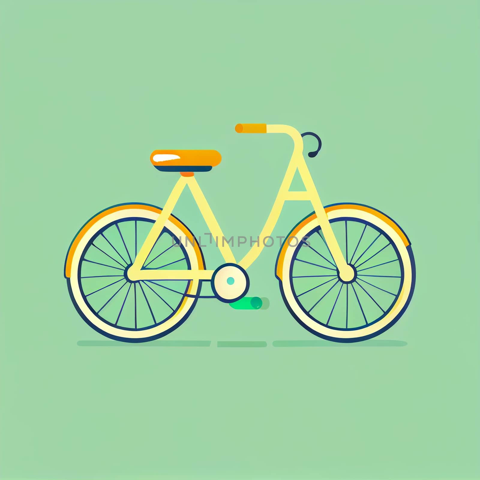 Modern flat design of Transport public transportable bicycle for transportation in city. by FokasuArt