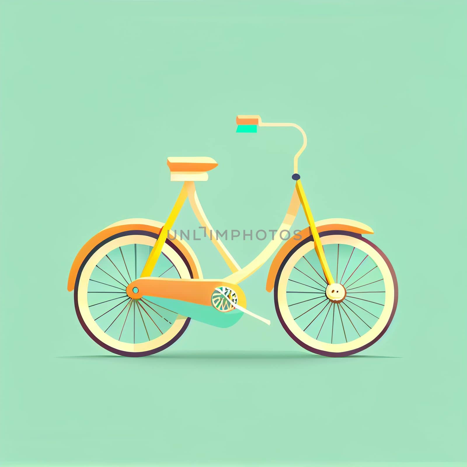 Modern flat design of Transport public transportable bicycle for transportation in city. by FokasuArt