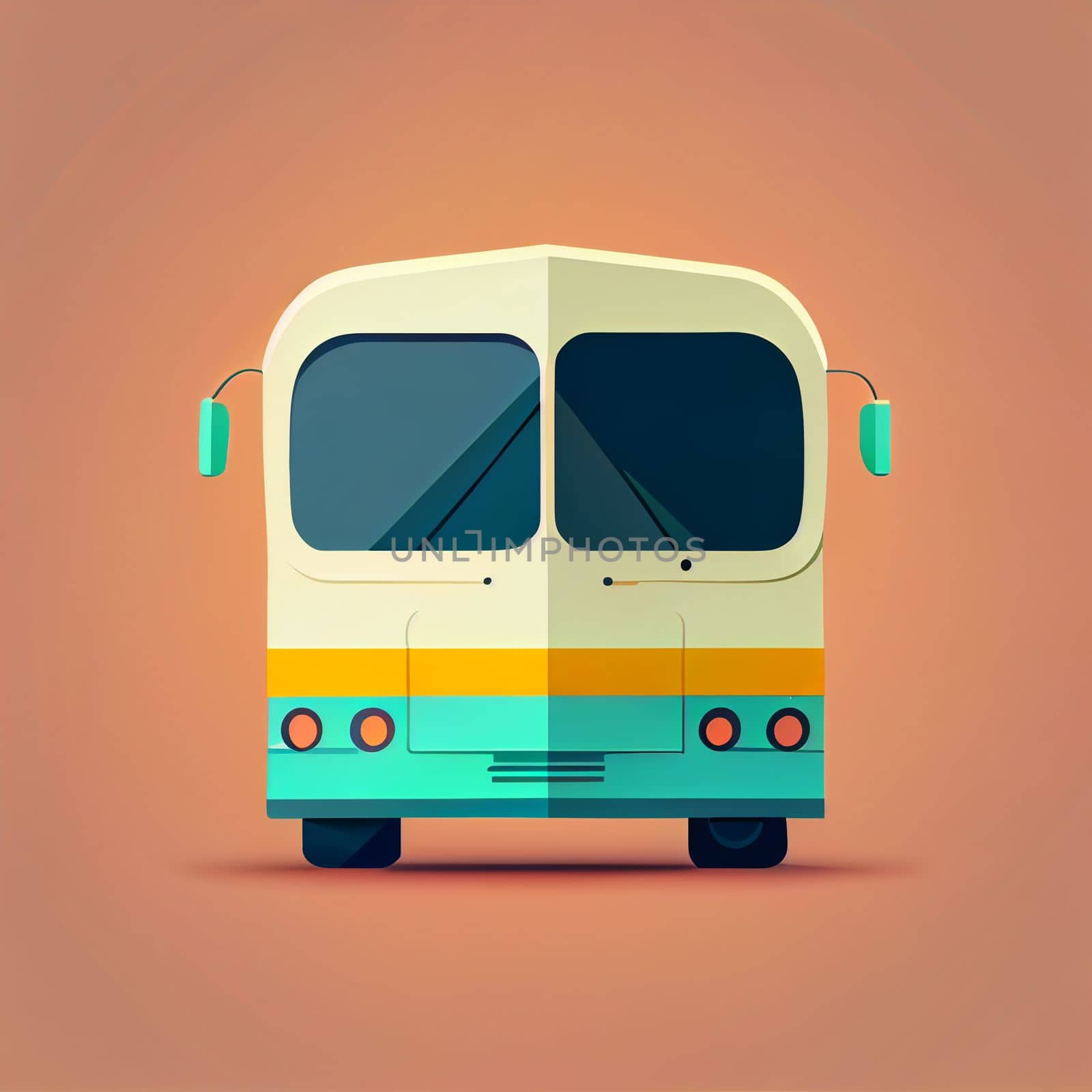 Modern flat design of Transport public transportable bus for transportation in city. illustration flat style.