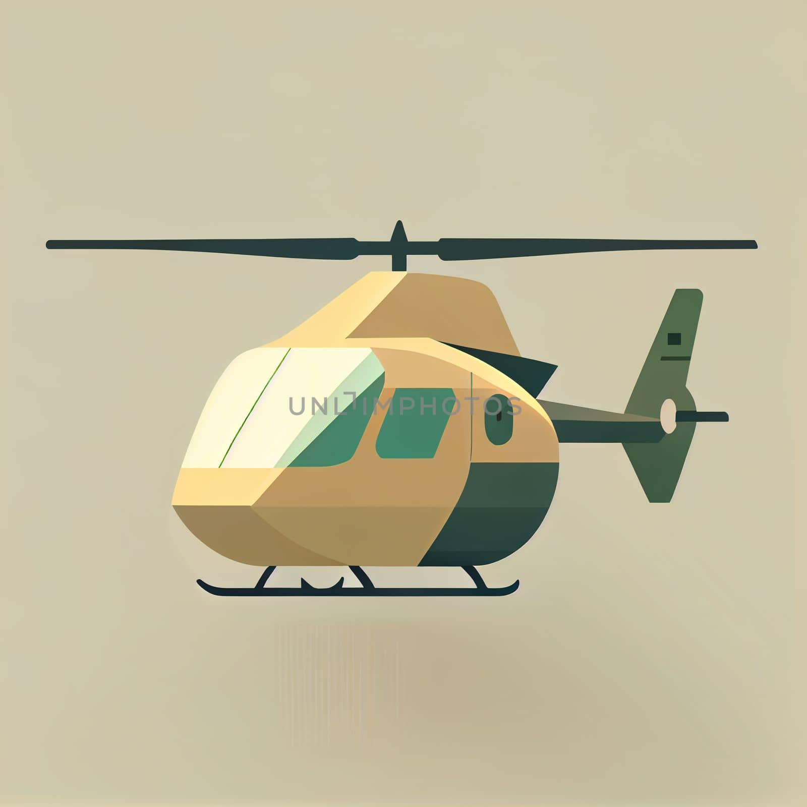 Modern flat design of Transport public transportable helicopter for transportation in city. by FokasuArt