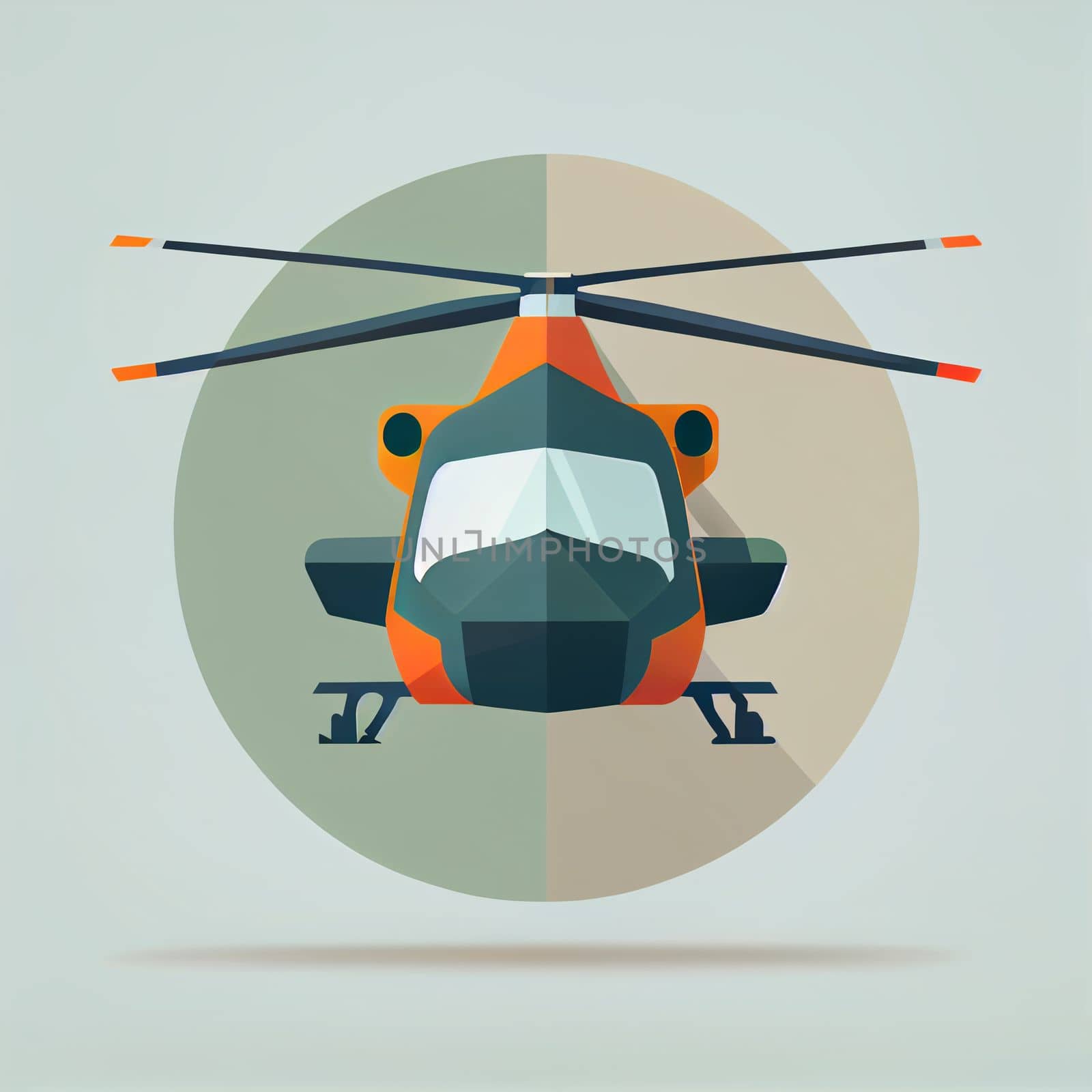 Modern flat design of Transport public transportable helicopter for transportation in city. by FokasuArt