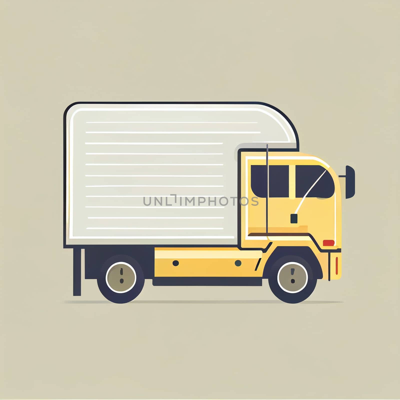 Modern flat design of Transport public transportable truck for transportation in city. illustration flat style.