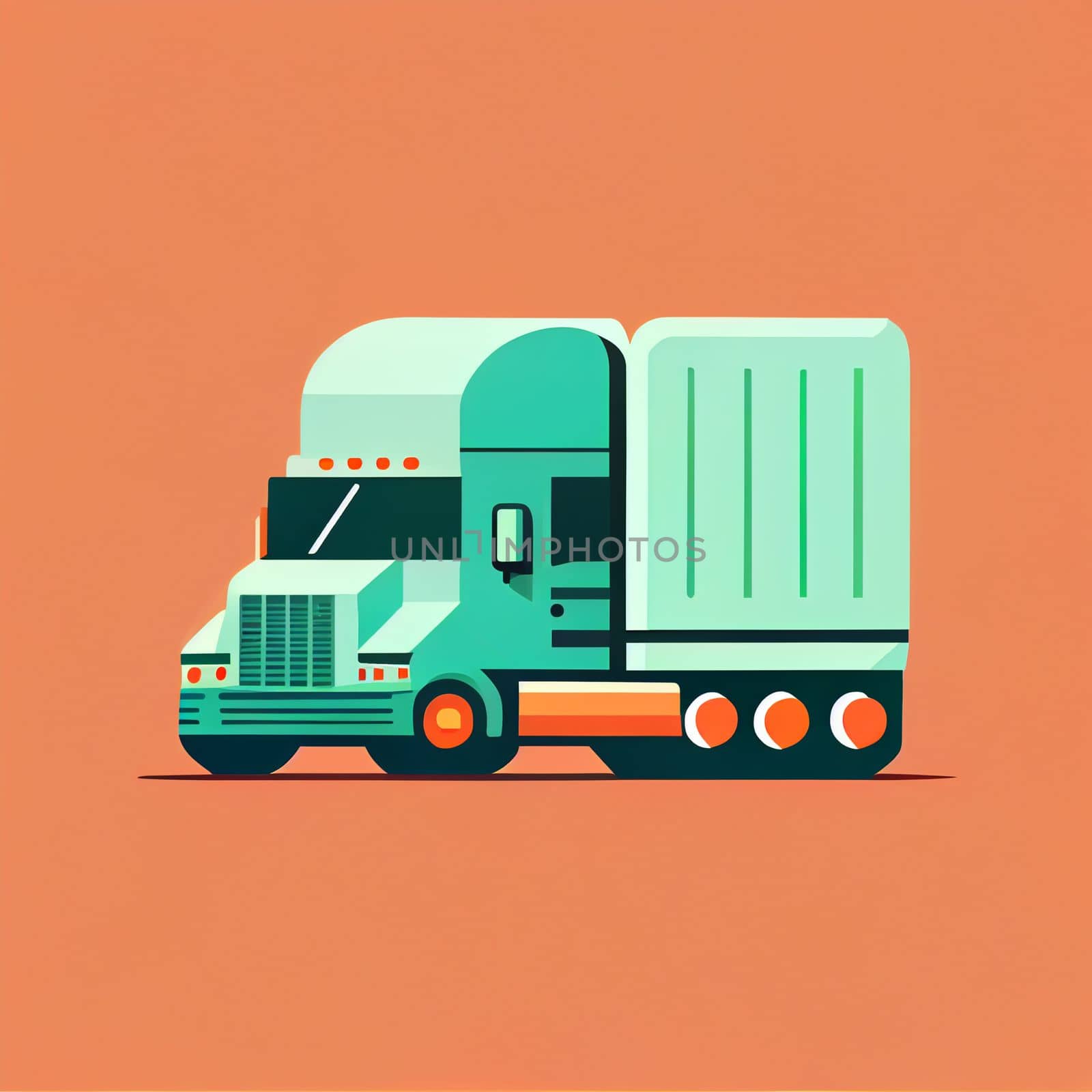 Modern flat design of Transport public transportable truck for transportation in city. illustration flat style.