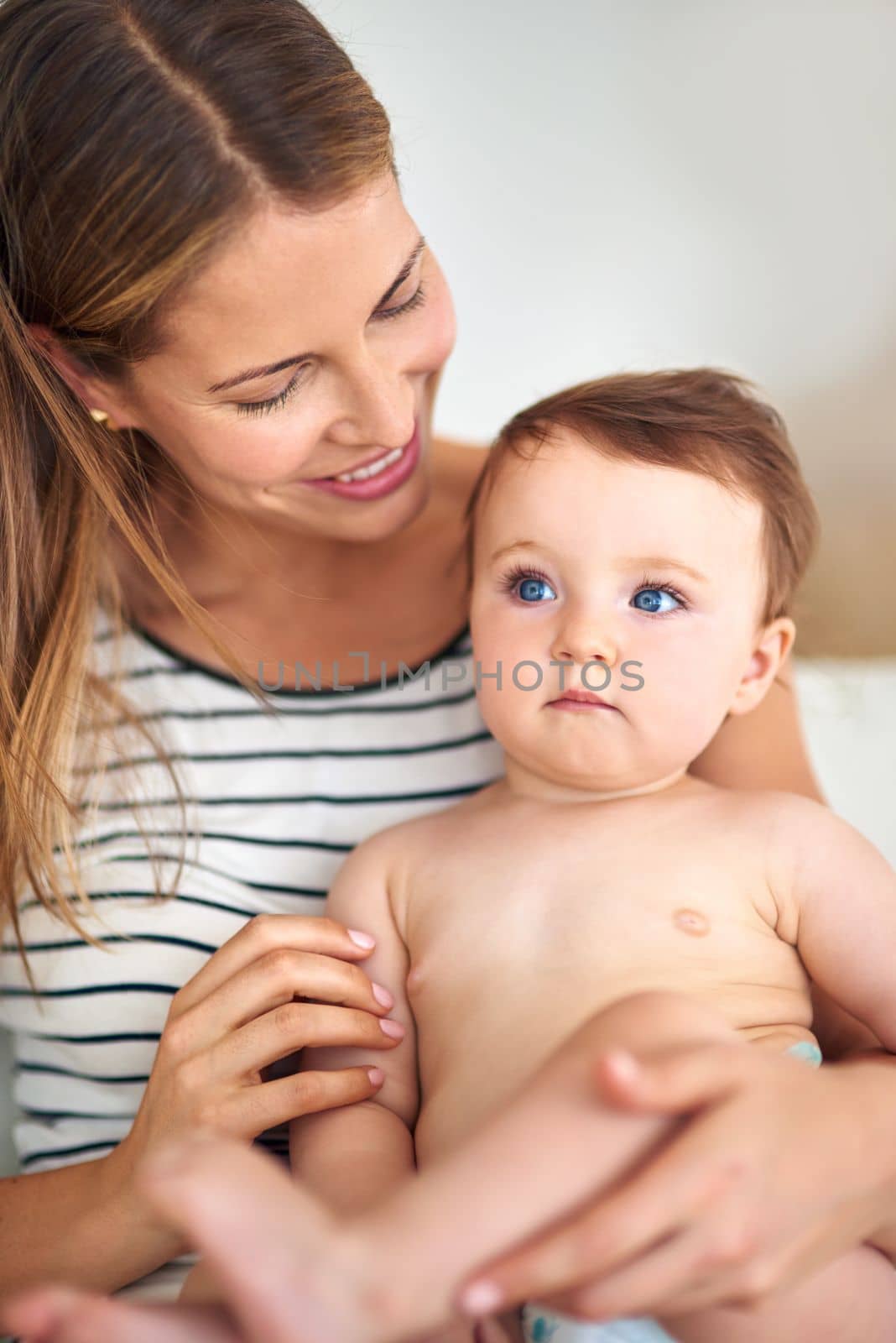 These are the moments that matter. a mother bonding with her adorable baby girl