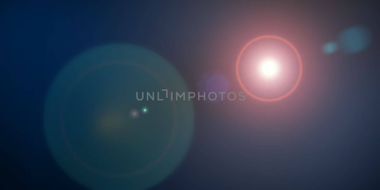intense blue lens flare overlay texture with bokeh effect on black background. by PaulCarr
