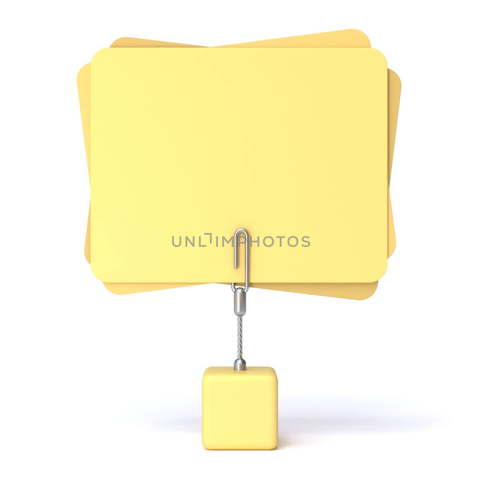 Message card holder 3D rendering illustration isolated on white background