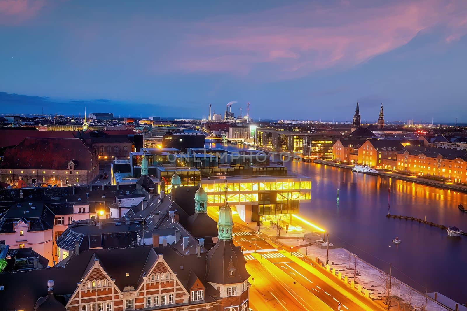 Copenhagen downtown city skyline, cityscape of Denmark