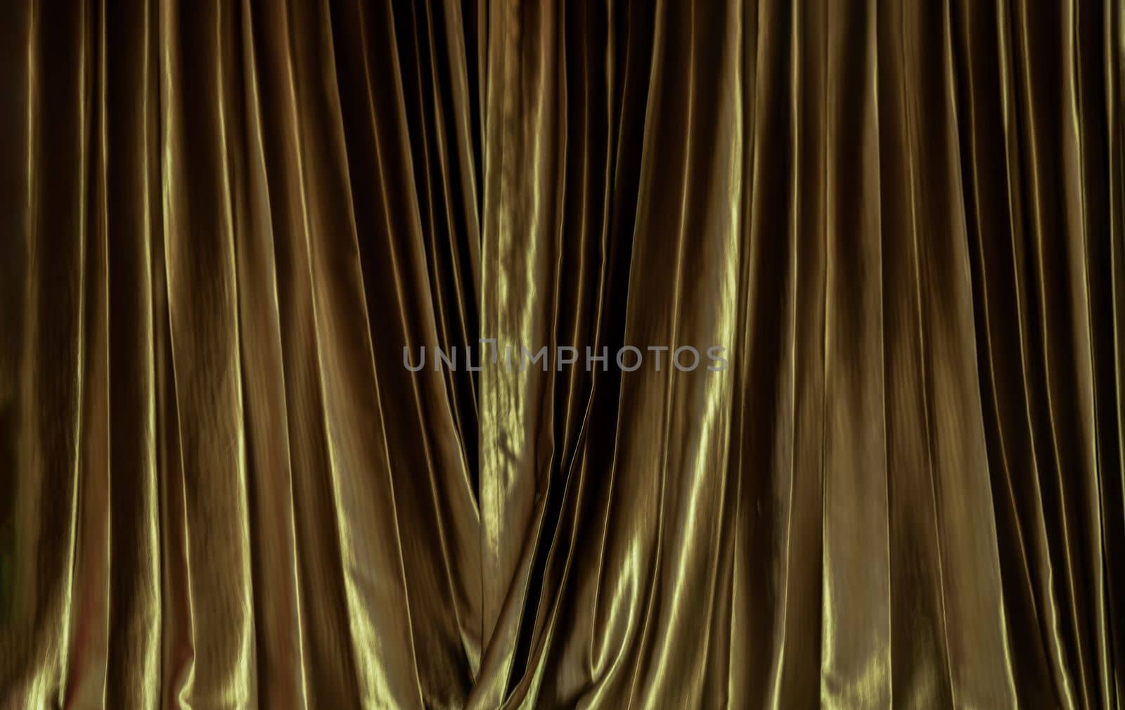 Golden Brown elegant curtain stripe background decoration wallpaper. Golden Brown curtain texture, Space for design, Selective Focus.
