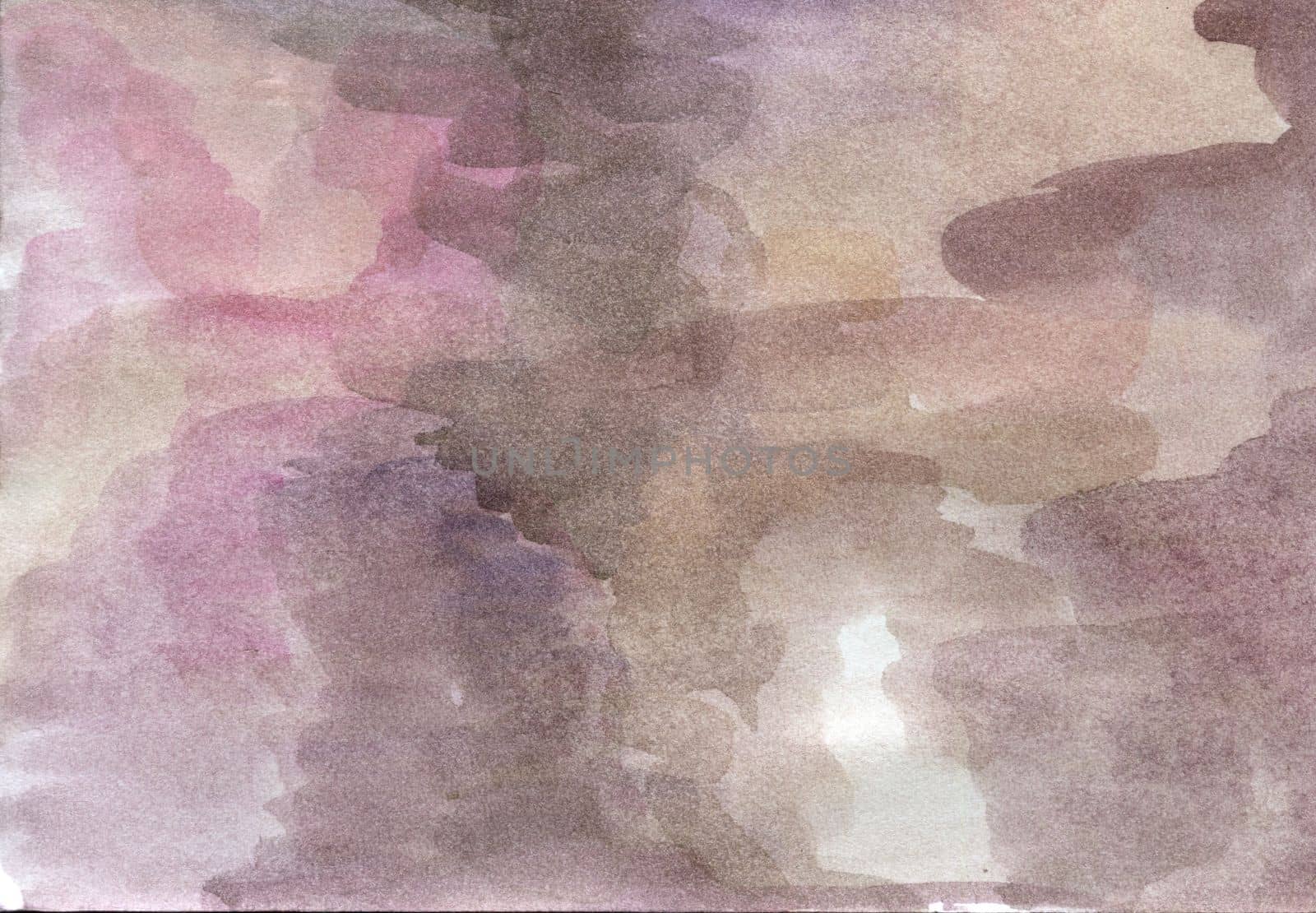Soft Pink hand-drawn watercolor background by Dustick