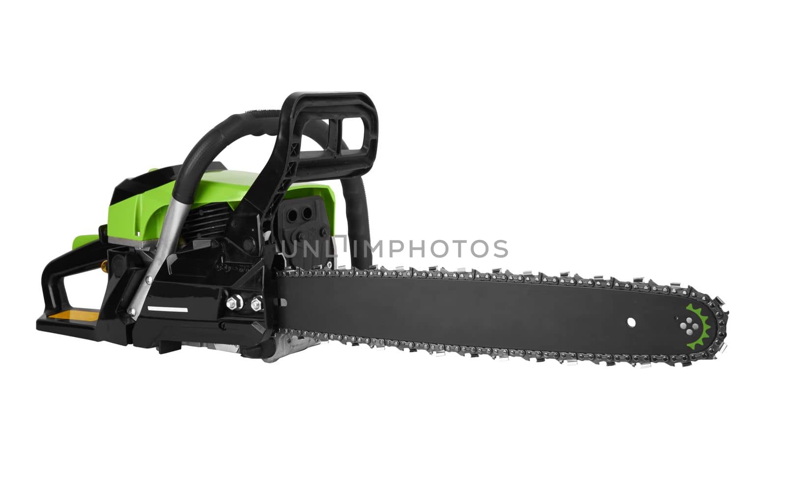 Chainsaw on white by pioneer111