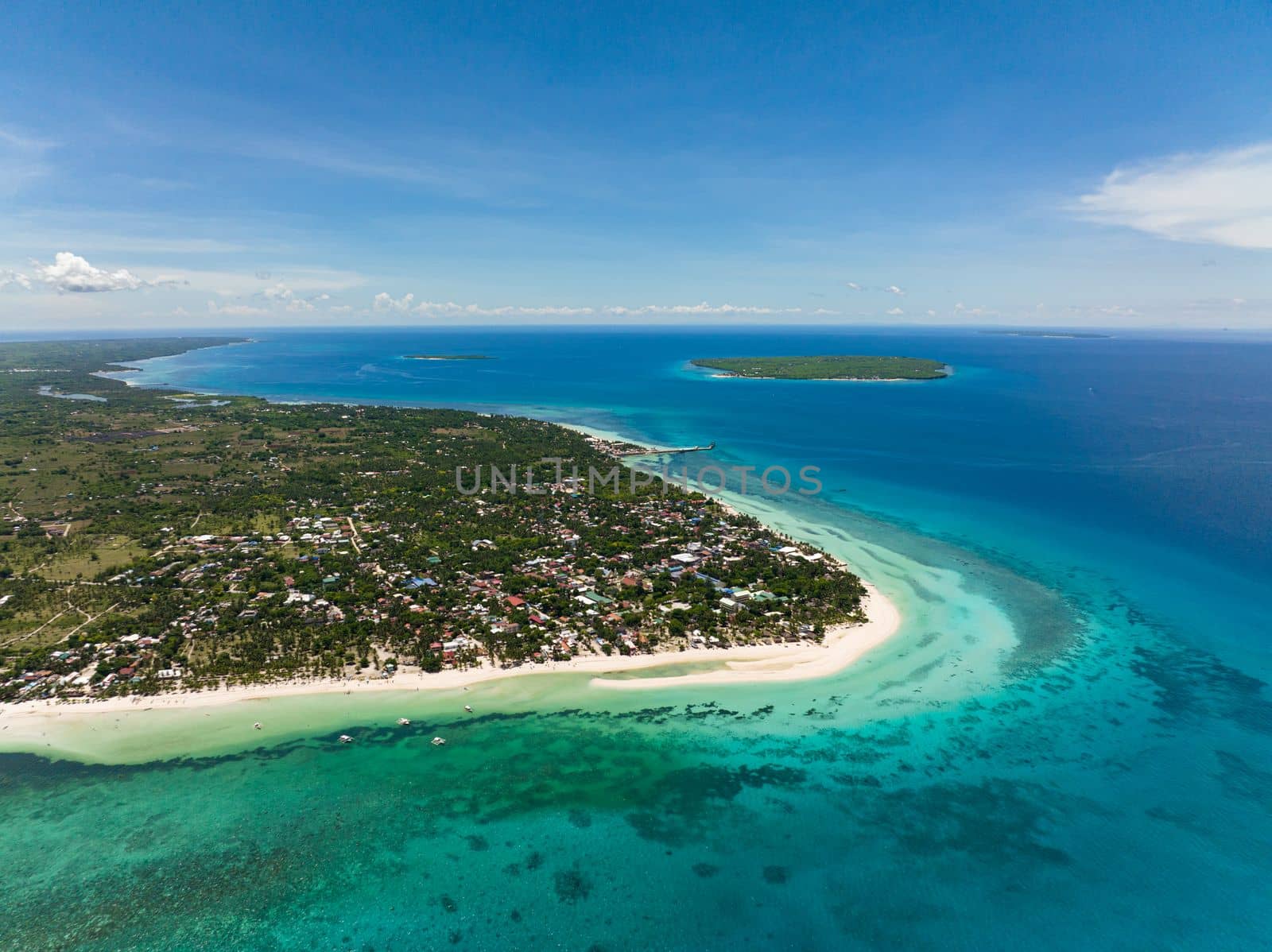 A tropical island and a beautiful beach. Bantayan island, Philippines.