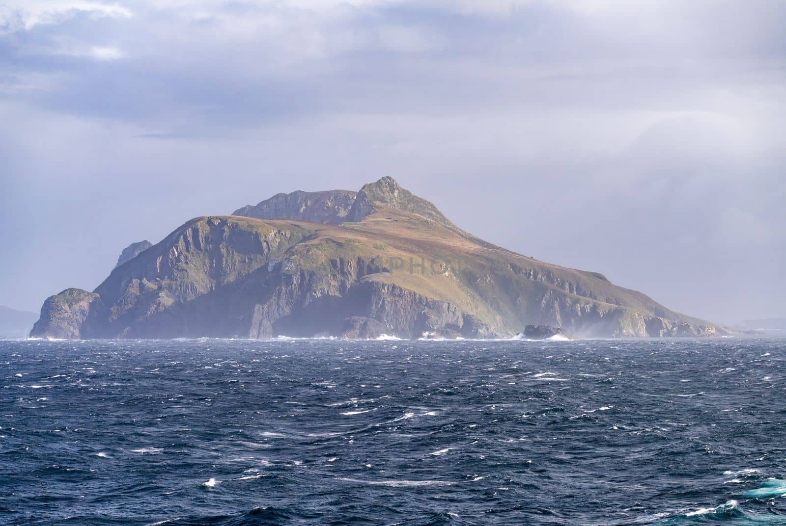 Rocky cliffs form Cape Horn on Hornos Island in Chile