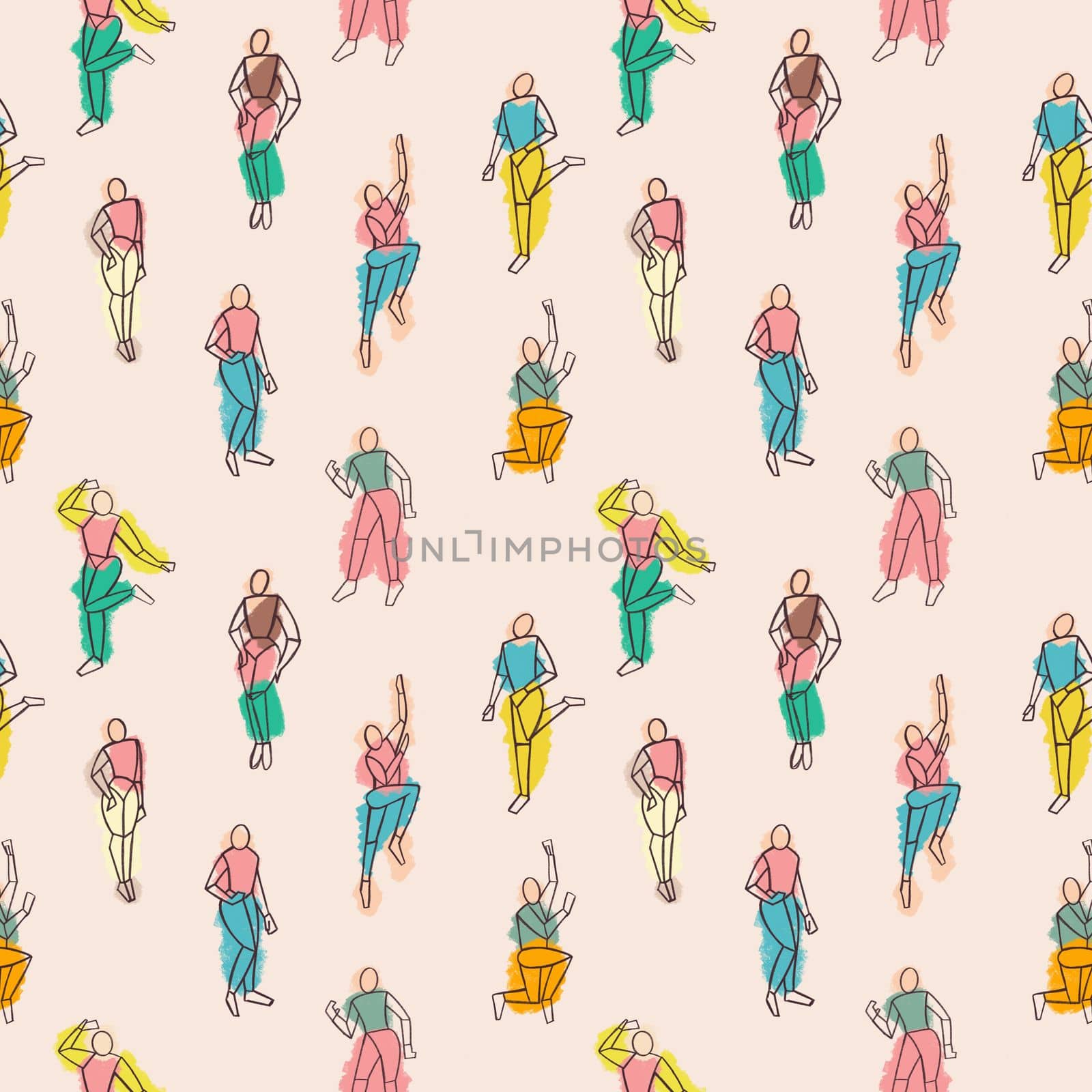 seamless pattern with geometric shapes by Dustick