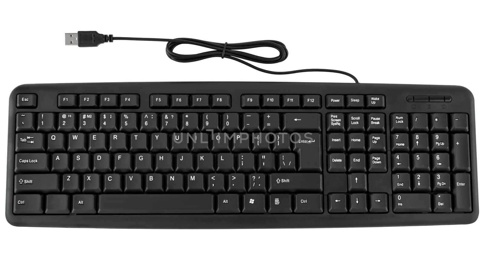 keyboard for computer, accessories for pc, isolated on white background by A_A