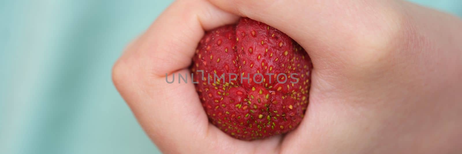 Clenched strawberries in fist in form of constipation of colon by kuprevich
