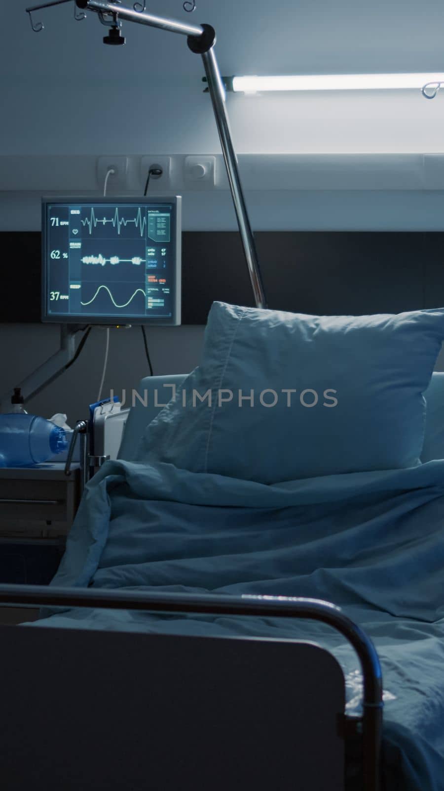 Empty hospital ward with modern medical equipment by DCStudio