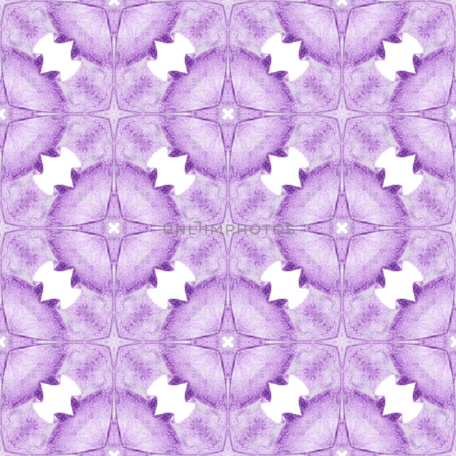 Ikat repeating swimwear design. Purple stylish by beginagain