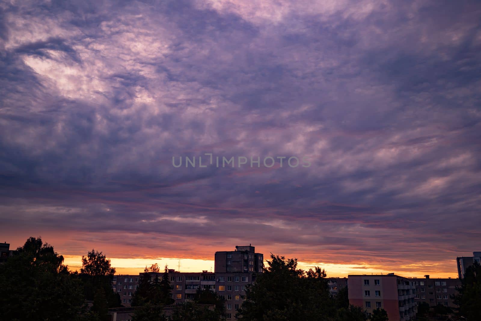 A timelapse of the evening sky after a rainy day