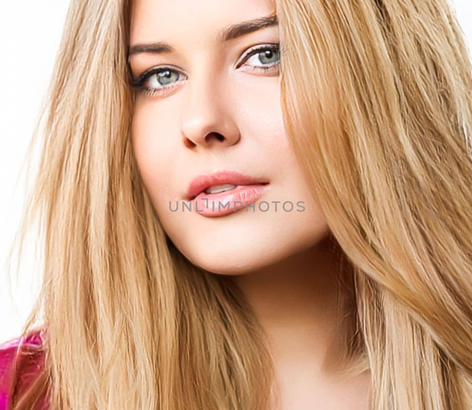 Hairstyle, beauty and hair care, beautiful blonde woman with long blond hair, glamour portrait for hair salon and haircare brand