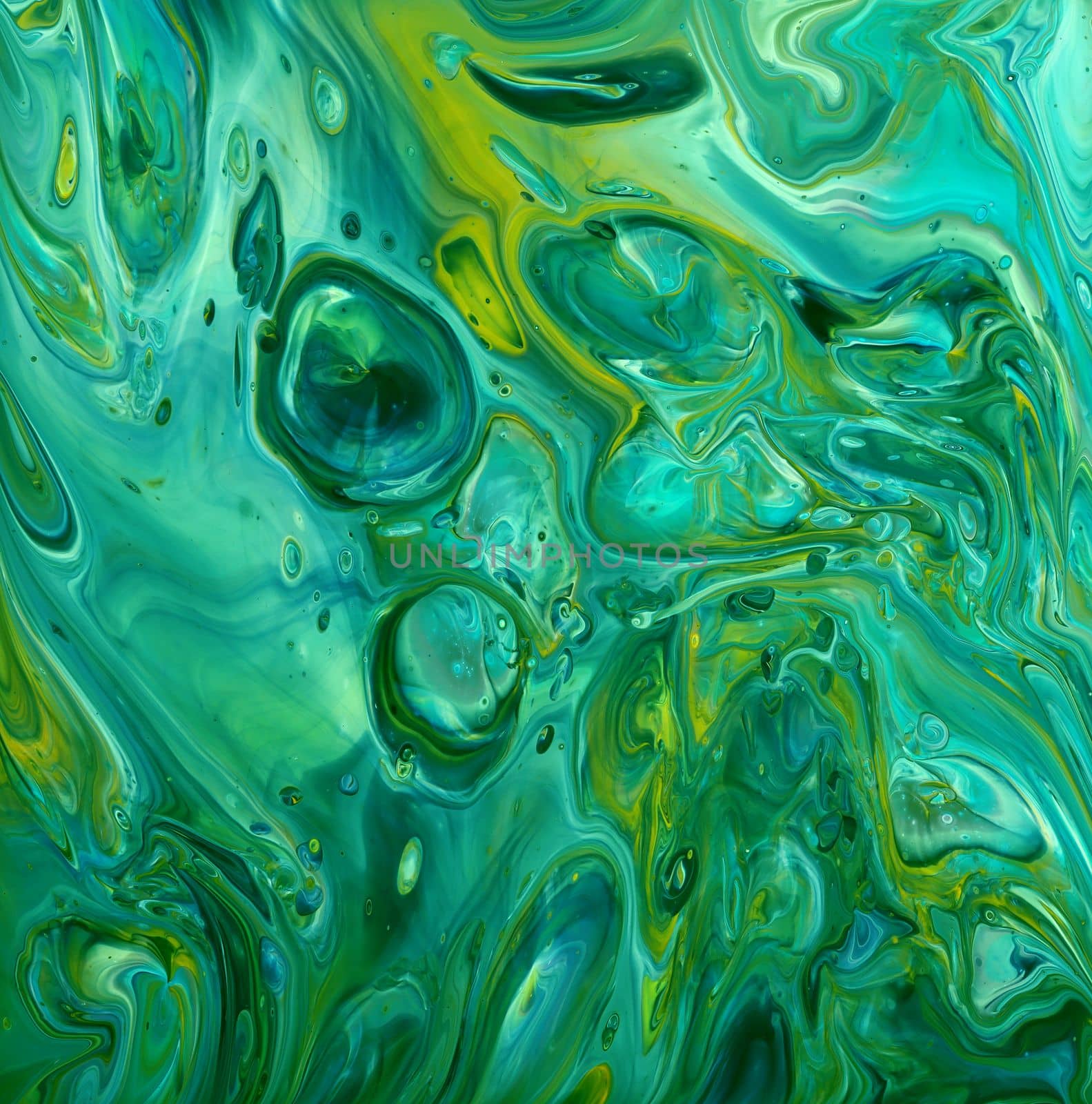 Green abstract fluid art background by BreakingTheWalls