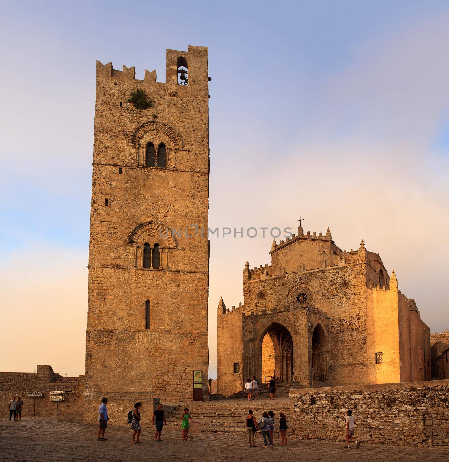 View of Duomo dell’Assunta, Mother church of Erice Trapani