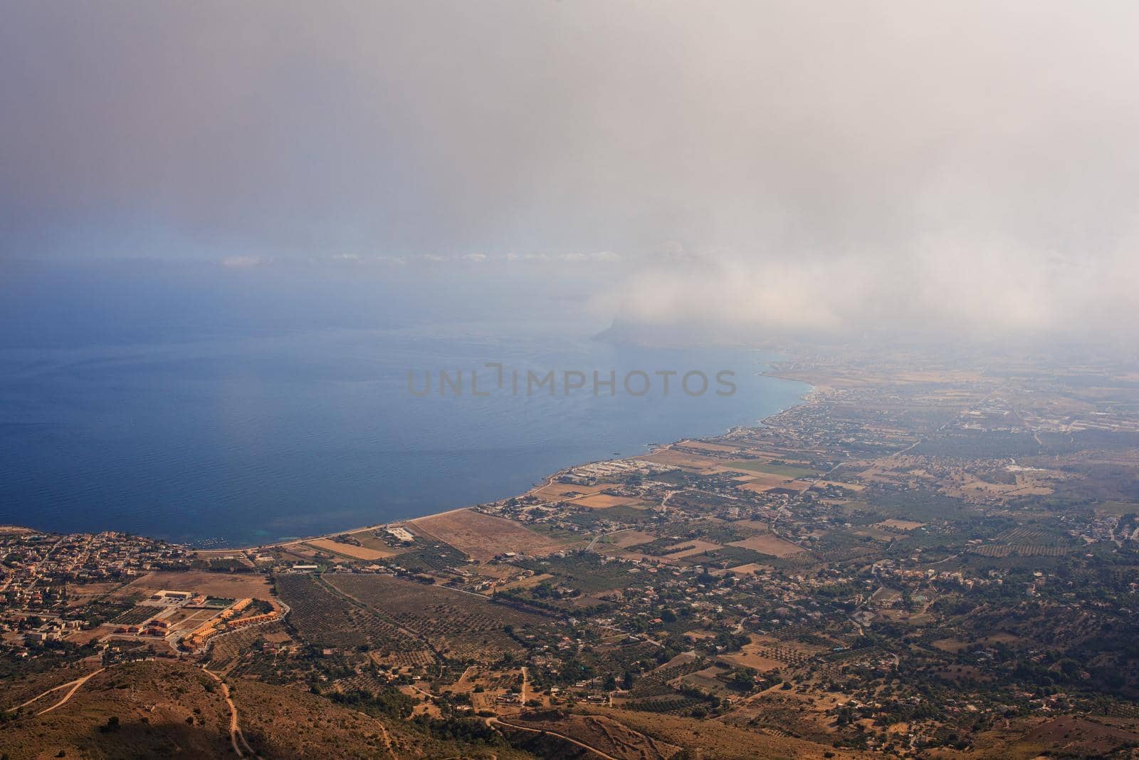 Seaview from Erice, amazing town near Trapani, Sicily